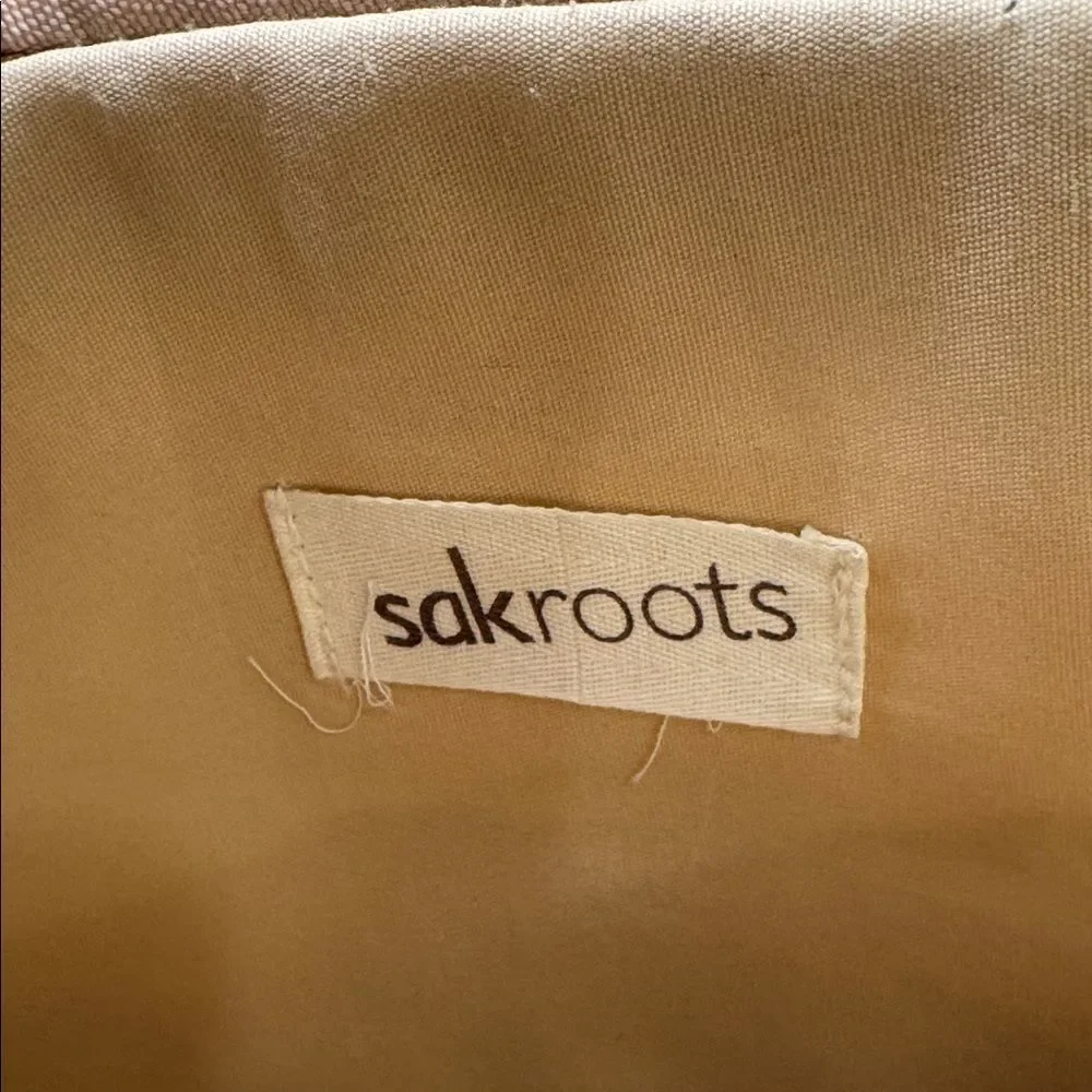Sakroots Boho Chic Botanical Floral Laptop Case Crossbody Coated Canvas Bag EUC